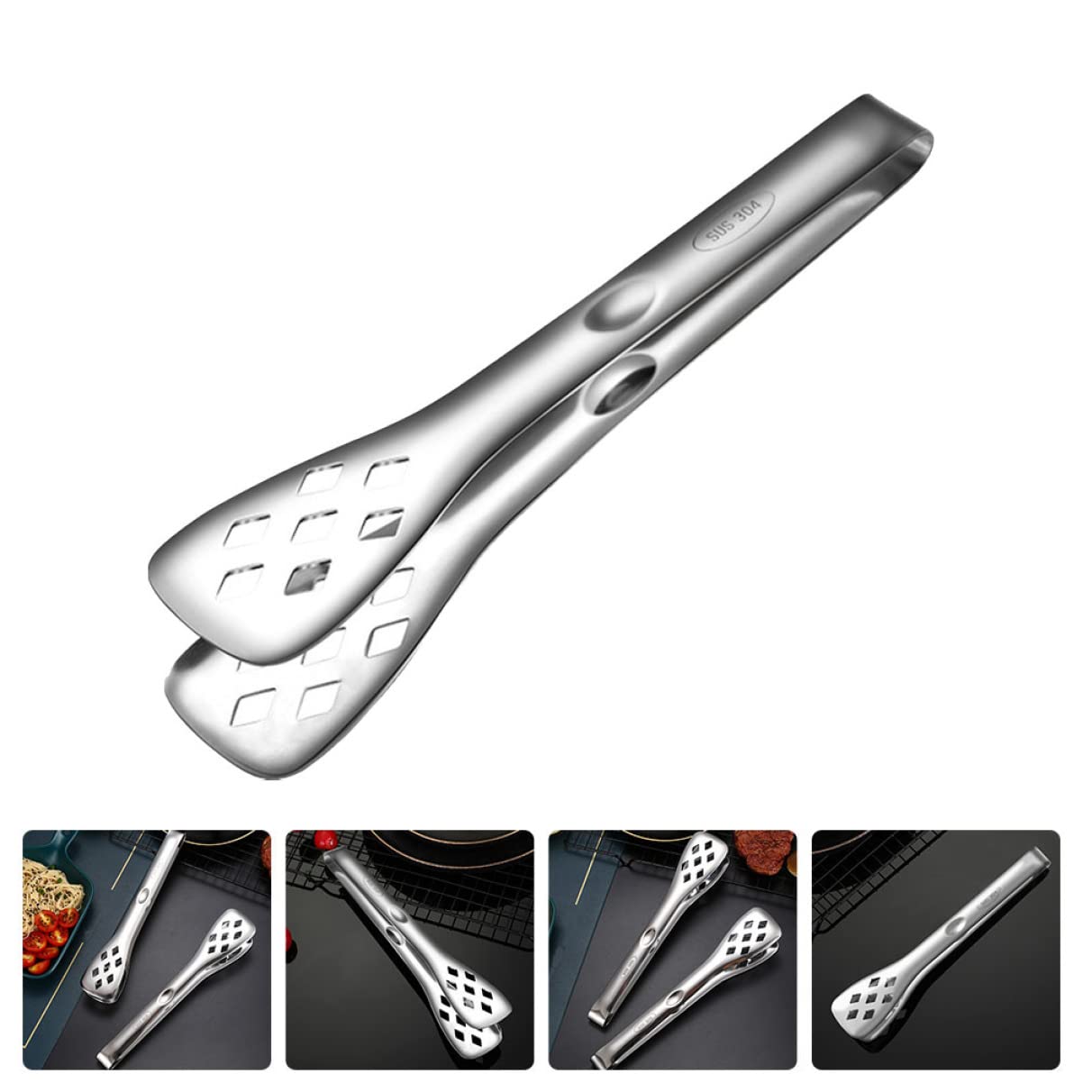 Pinzas para Servir Fideos, Queso Helado, filetes, Dulces, Pasta, Utensilios de Cocina y Comida, Espaguetis, Parrilla, freír, Plata, tostadora doméstica, Servir ensaladas, bufé, Pinzas.