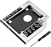 9.5mm SATA to SATA 2nd hdd Hard Drive Caddy Compatible with ASUS ACER HP Dell Benq Sony