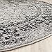 SAFAVIEH Adirondack Collection Area Rug - 6' Round, Grey & Black, Distressed Vintage Floral Design, Non-Shedding & Easy to Clean, Ideal for Living Room, Bedroom, Dining Space (ADR109B)