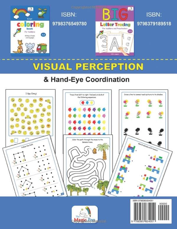 Visual Perception & Hand-Eye Coordination: Practice for Kids Ages 5-7 with Pen Control and Line Tracing: kindergarten workbook. Helps develop visual ... Discrimination, Form Constancy, and more. - Image 2