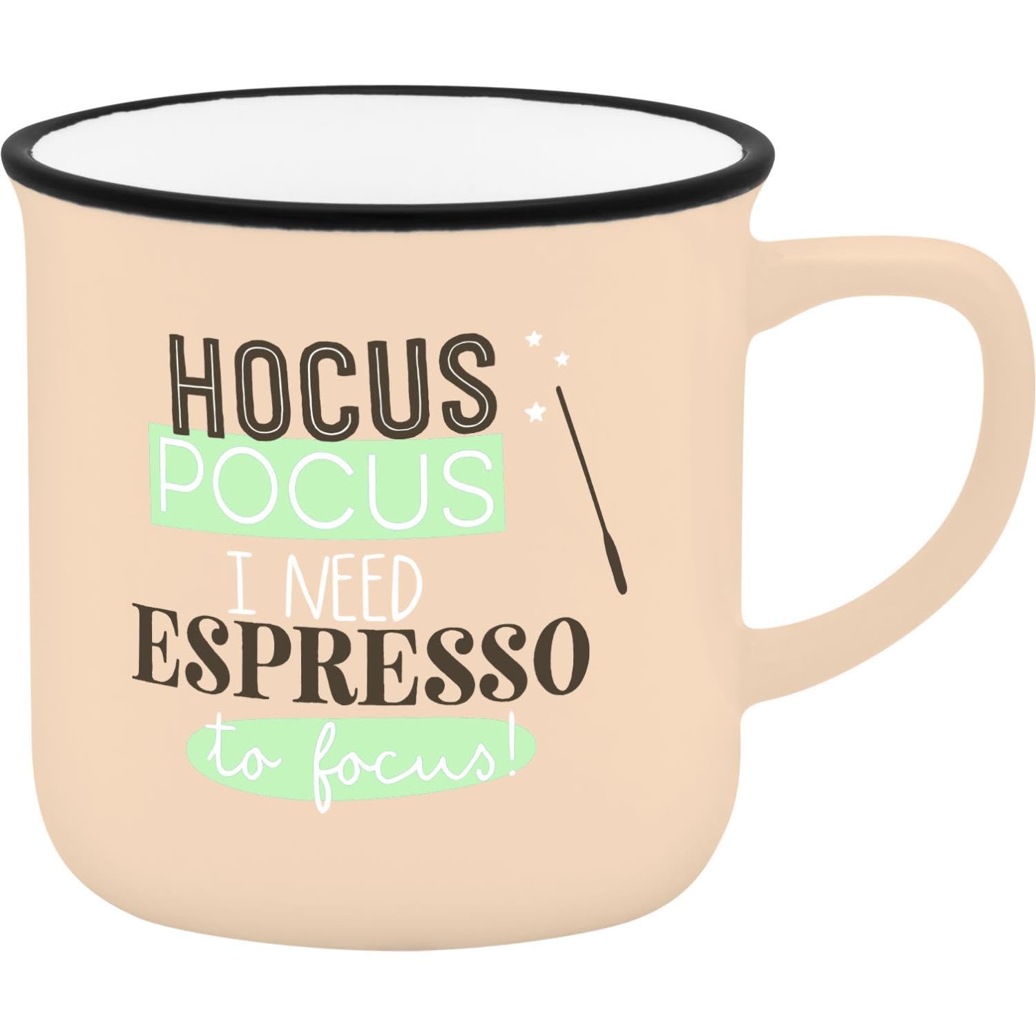 GRUSS & CO Espresso Cup Motif Hocuspocus | Mini Cup Made of Porcelain, 10 cl, Cup with Gift Bandole | Gift Friends, Birthday | 74747