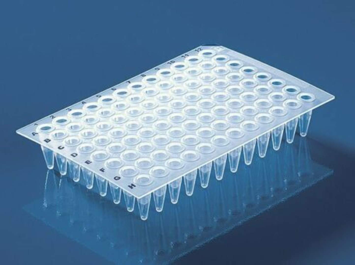 BRANDTECH SCIENTIFIC 781368 96-Well PCR Plate, Non-Skirted, Standard Profile, Clear (Pack of 50)