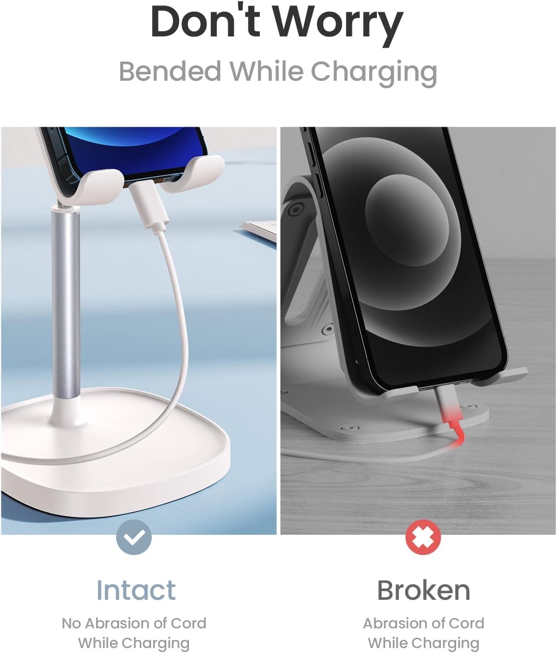 LISEN Cell Phone Stand Adjustable Phone Holer for Desk, Computer Office Desk Accessories for iPhone 16 Holder Women Kitchen Essentials Fits All Mobile Phones Switch Kindle iPads Tablet 4-10in — Amazon image 4