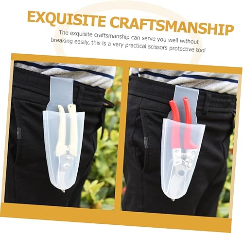 Miniatura 7 de Caja de tijeras transparente de 4 piezas, bolsa de alicates de cintura duradera para almacenamiento seguro de tijeras de jardín y podadoras,