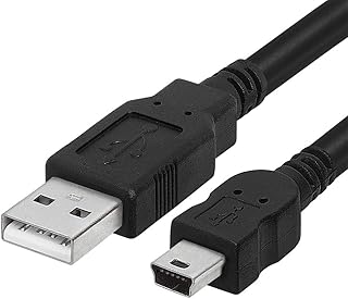 Cmple - 3ft Mini USB Cable USB A to Mini B Data Transfer USB Charging Cable 5 Pin Mini USB to USB Male to Male Cable for PC, Laptop, Car Dash Cam, Digital Camera - Black