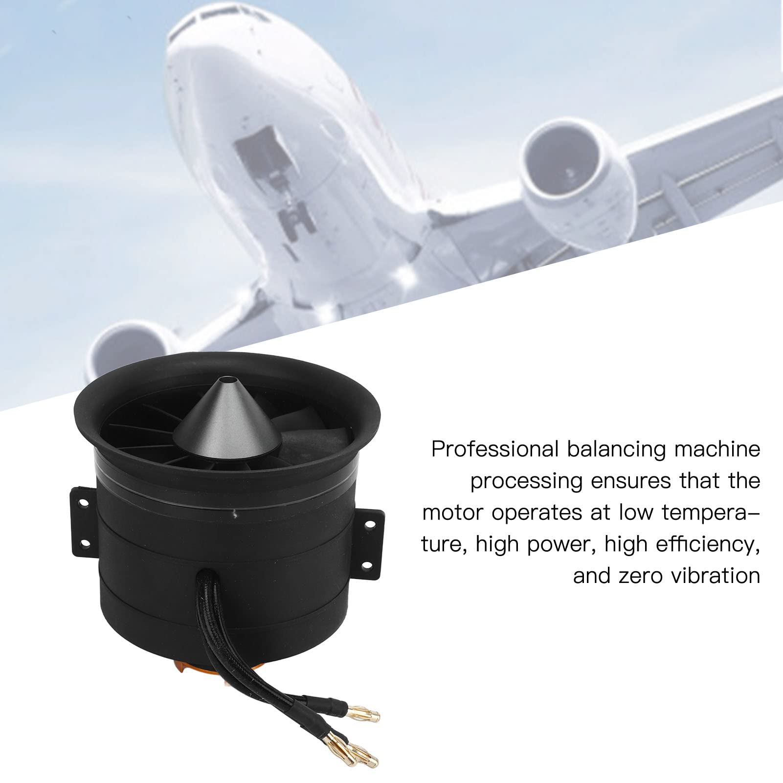 Autres Accessoires Performance 80mm Edf 12 Pales Ventilateur de Conduit Refroidissement Facile 12N 10P pour les Modèles d'avion Kit de Ventilateur de Conduit Rc Fiable (CCW)