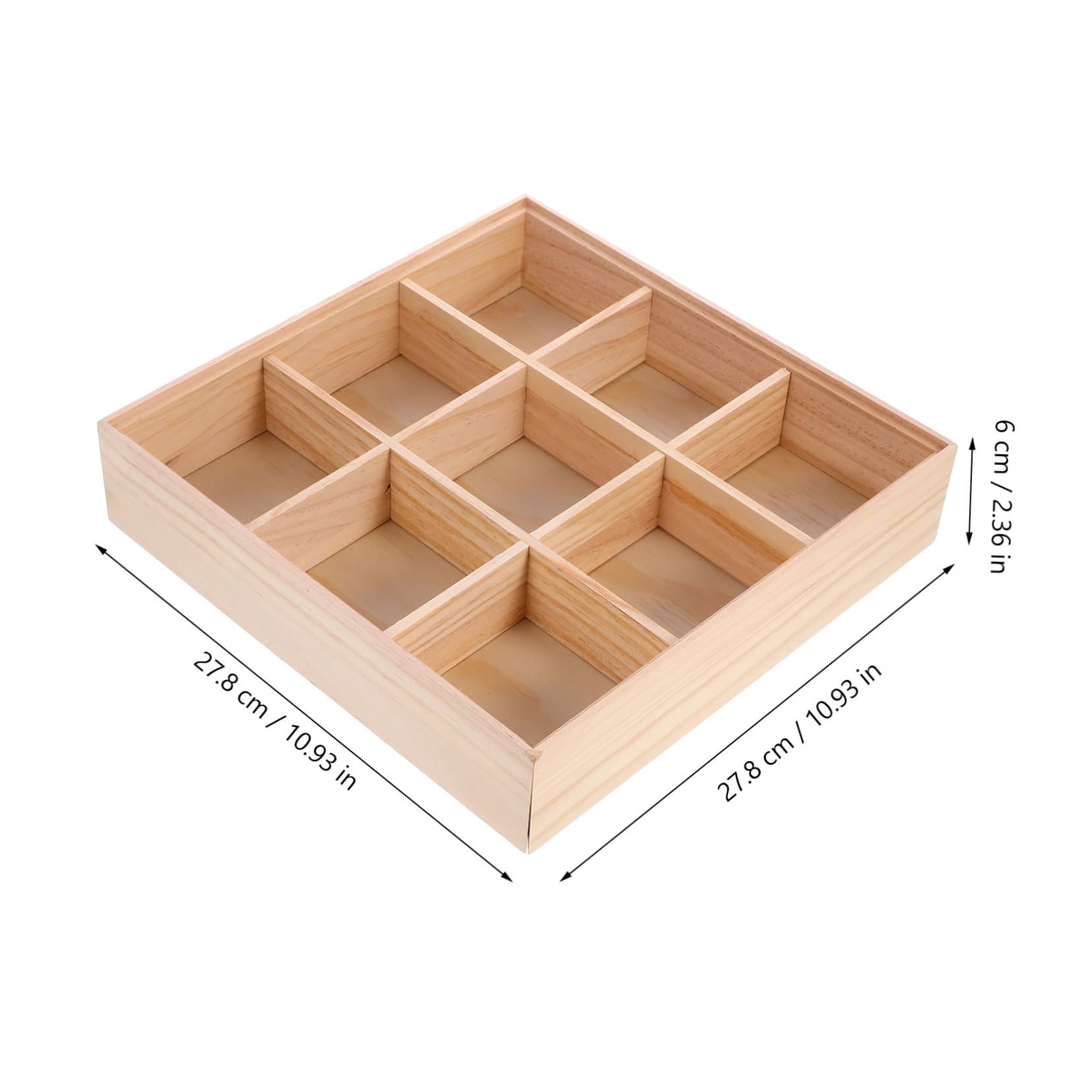 GALPADA Mehrzweck Aufbewahrungsbox mit Fächern Braune Snackbox und Teebeutel Organizer für Wohnzimmer Tisch und Outdoor Picknicks