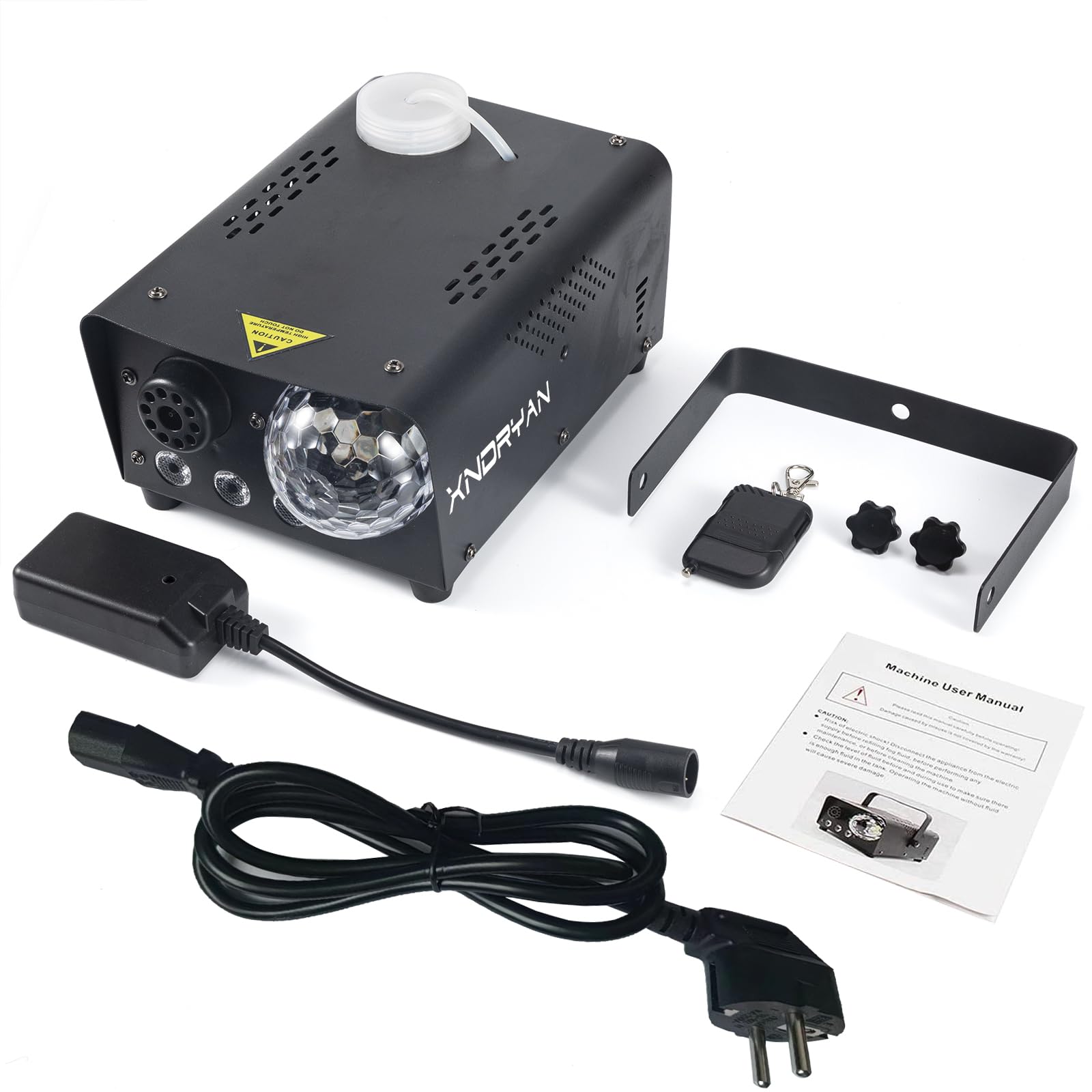 Nebelmaschine, Xndryan 600W Mini Nebelmaschine Profi Nebel Maschine mit Partylicht, Tragbare Rauchmaschine für Halloween, Weihnachten, Hausparty, Hochzeiten, DJ Disco