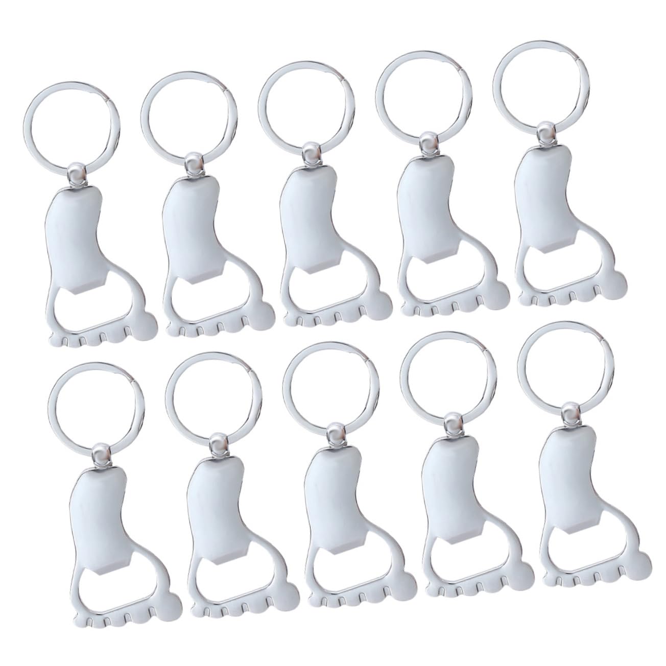 Ipetboom Abridores De Cerveza En Forma De Pie, Llaveros Resistentes y Compactos, 10 Piezas Para Uso En Cocina, Hoteles y Eventos