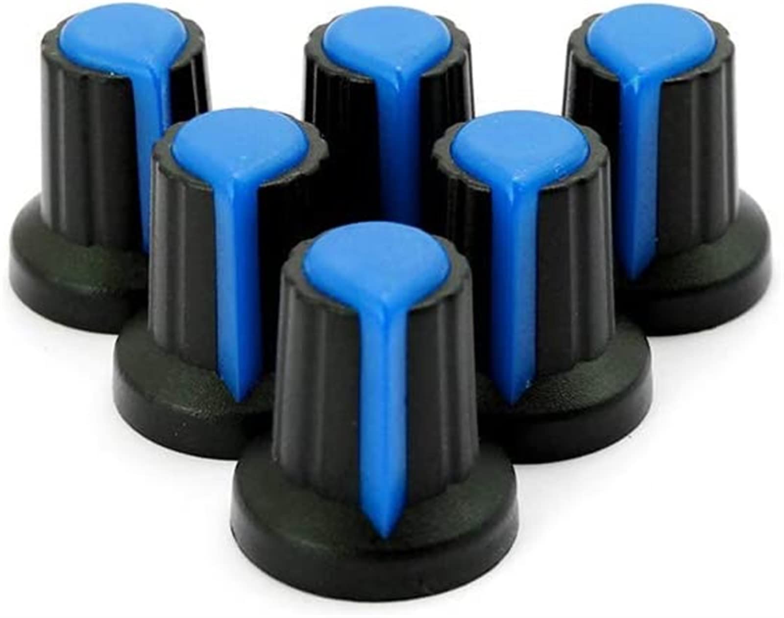 Codificador de interruptor 5 unids/lote WH148 Kit azul potenciómetro de película de carbono 15mm 3 pines B1K 2K 5K 10K 20K 50K 100K 250K 500K 1M tapa de perilla de interruptor giratorio RQLVZHGK (Siz