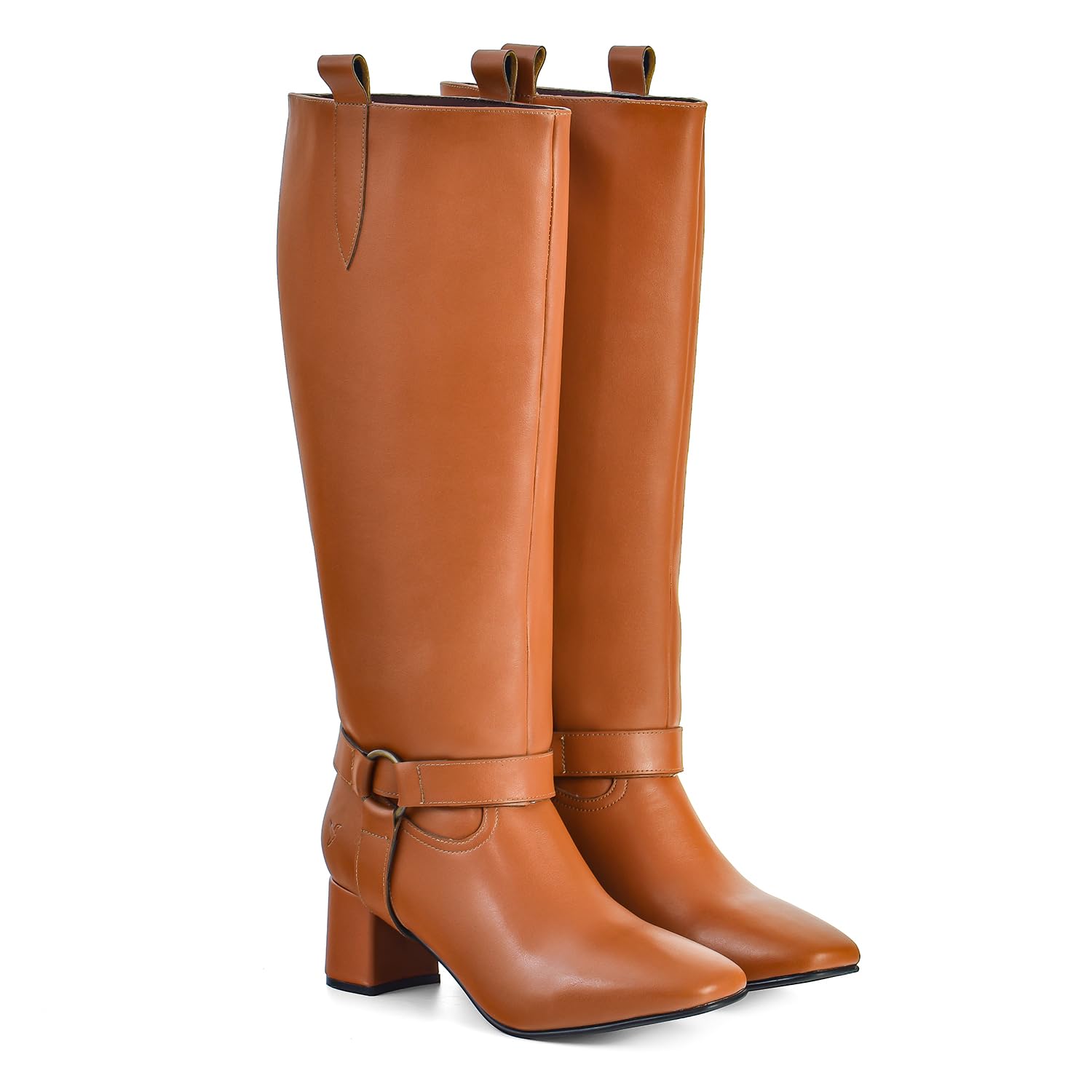Glitch 2in1 Detachable Knee High-Ankle Length Heeled Long Boots for Women|Comfortable and Stylish with Block Heel|Faux Leather|Casual,Formal Wear for Winter-image-8