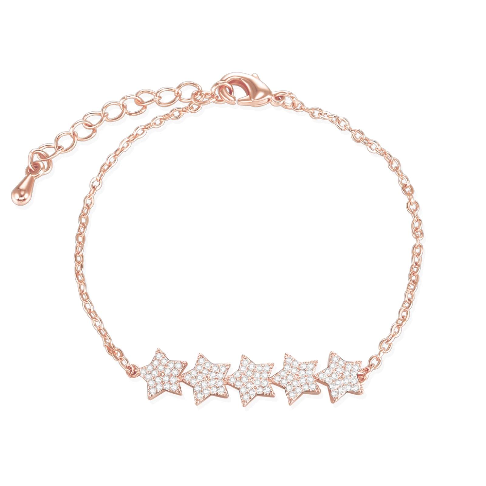 YCTTKDD Braccialetti Bracciale da Donna da Donna Regalo per Ragazze Cubic Zirconia Stelle Multiple Stile Classico alla per Regali di Festa Raffinati