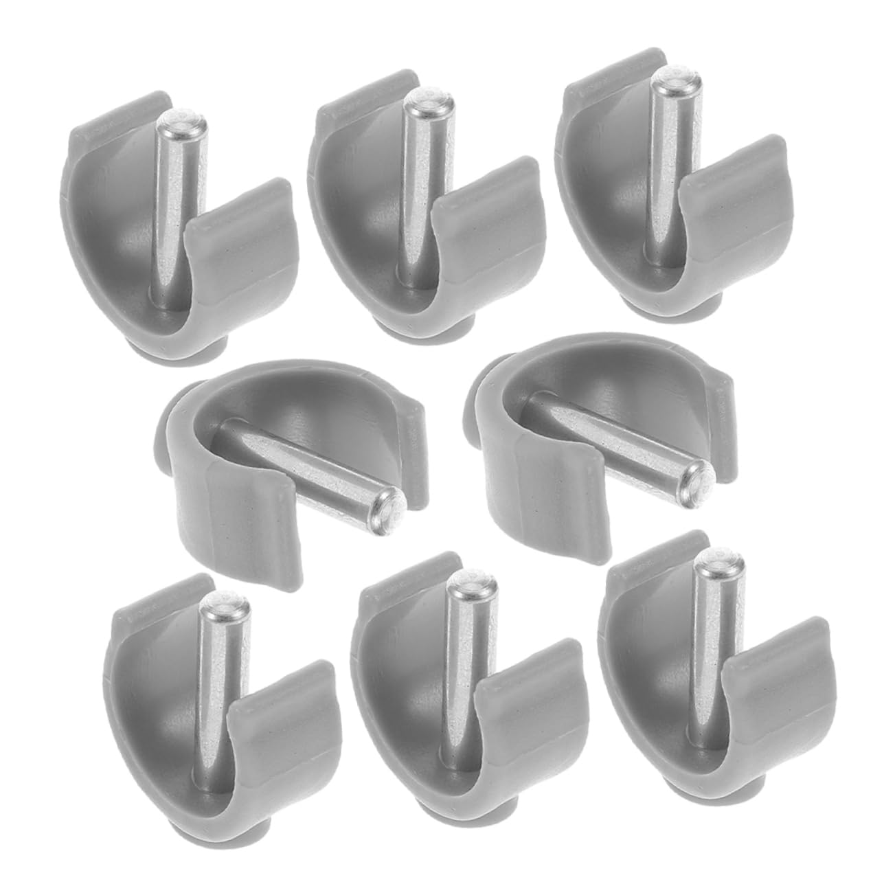 WOFASHPURET Sturdy Steel Crutch Tips Replacement 8pcs Walking Stick Latch Buckles C-Shaped Crutch Holders for