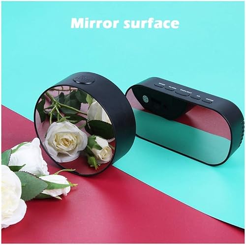 Miniatura 5 de Xiaochen Bedroom Bedside Alarm Clock Digital Table Clock Night Light Snooze with Temperature Electronic Despertador Home Decor 2020 Round Led Mirror