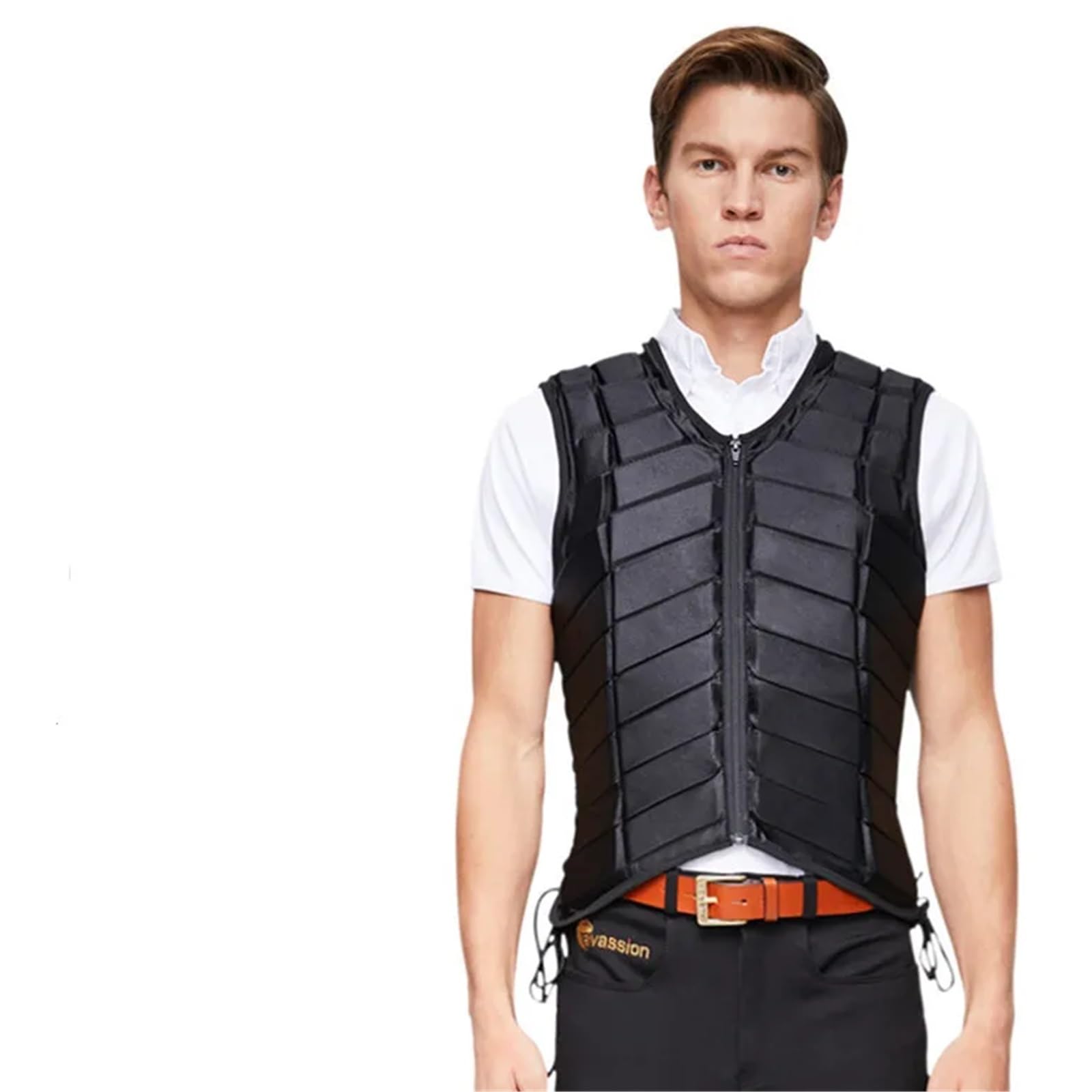 Gilet da Equitazione Gilet da Equitazione for Esterni, Imbottito in Eva, di Sicurezza, for Equitazione, Protezione for Il Corpo, Unisex, Nero, for Adulti, Uomini, Donne e Bambini(Adult XXL)