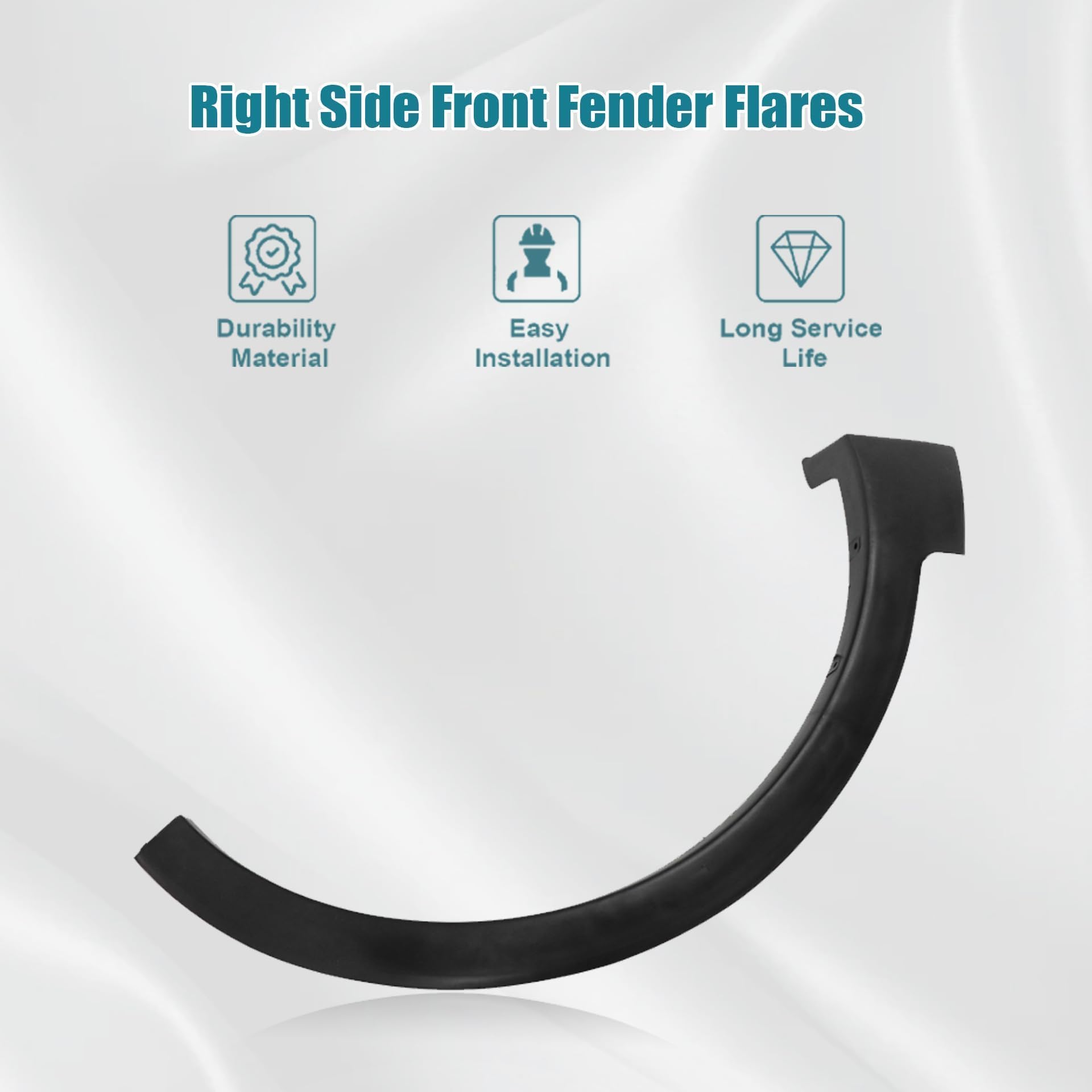 Amazon.com: GXARTS Black Right Side Front Fender Wheel Molding