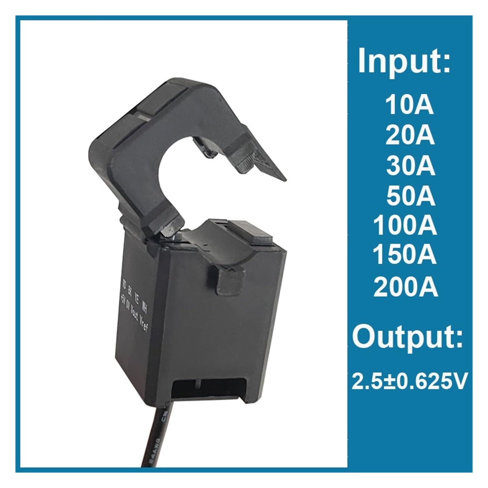 Hall Current Transmitter AC0-10A-500A Current Transformer 4-20mA 0 0-300A  0-500A 0-, image size:1600x1600