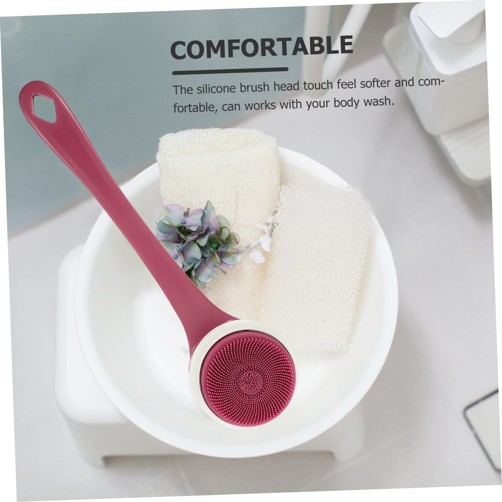Genérico Cepillo Eléctrico De Cuerpo Con Cabezas Exfoliantes y Velocidades Ajustables Para Ducha y Cuidado De Mujeres y Hombres