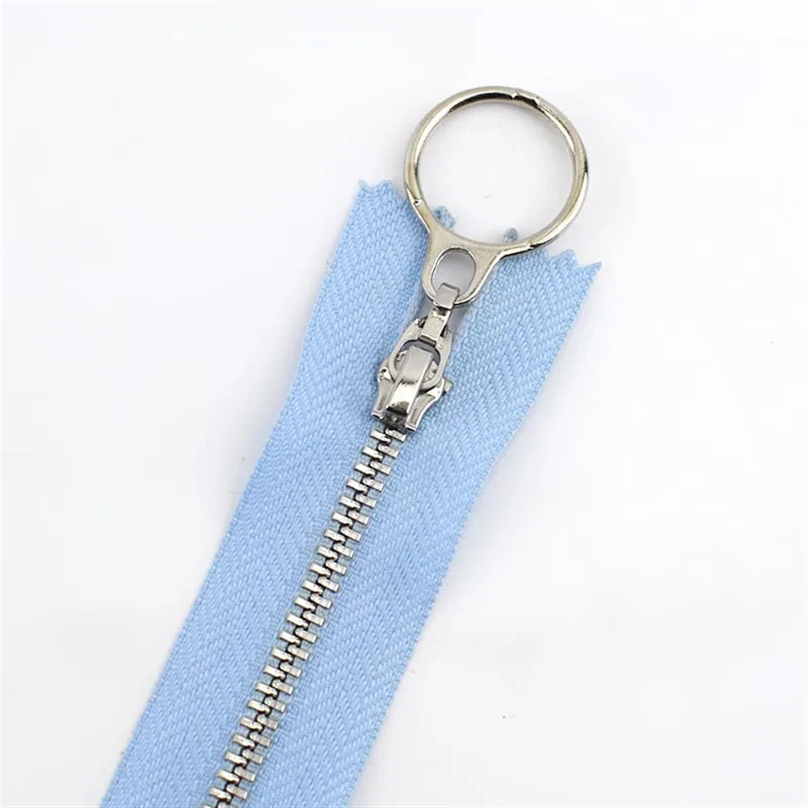 Zip， 5Pcs Zippers Garment Bag Decor Zip Reapir Kit DIY Sewing Accessories(ZA090 SkyBlue,CLOSEEND NO3 30CM-5PCS)