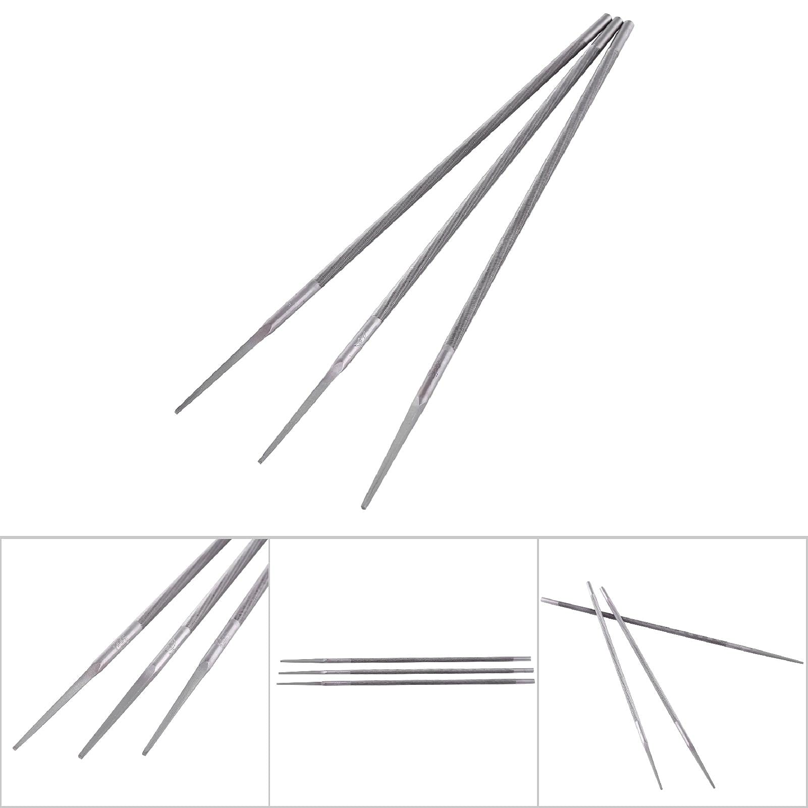 3 sztuki/zestaw Ostrzenie pilnika do pił łańcuchowych Ostrzałka do stali łożyskowej (4mm / 4,8mm / 5,5mm opcjonalnie) (4mm)
