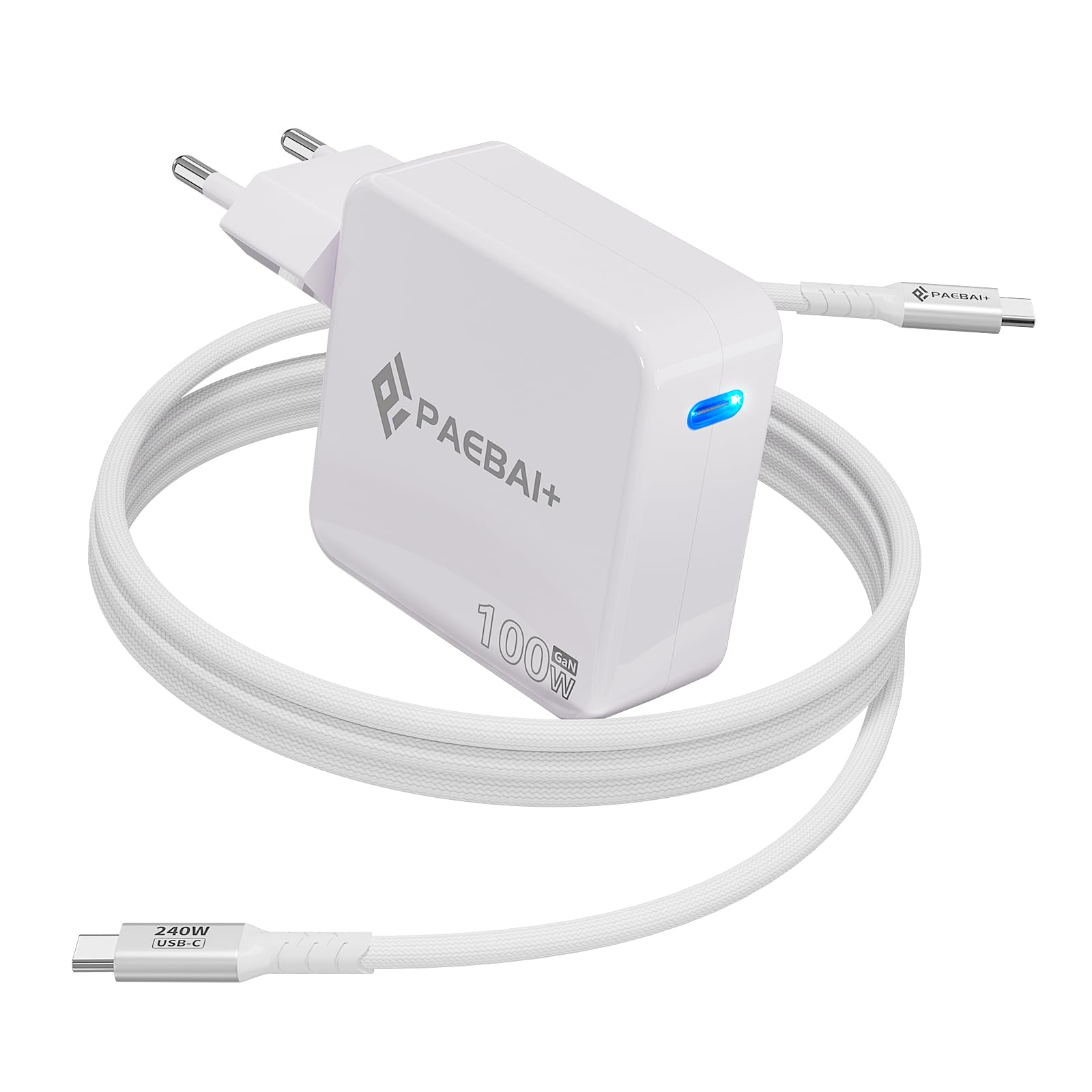 ANTWELON 100W USB C Caricatore GAN Tipo C Alimentatore per MacBook Pro 16 15 14 Zoll, MacBook Air, iPad Pro, Galaxy S24 S23, Dell XPS, HP, Thinkpad Yoga, Laptop, Telefoni (verde