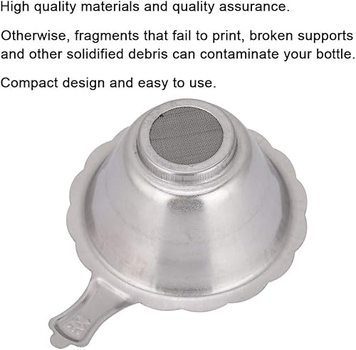 Miniatura 4 de Diyeeni Embudo de filtro 3D Accesorios de impresora 3D Embudo de filtro de metal plateado se puede utilizar junto con el embudo de silicona, diseño