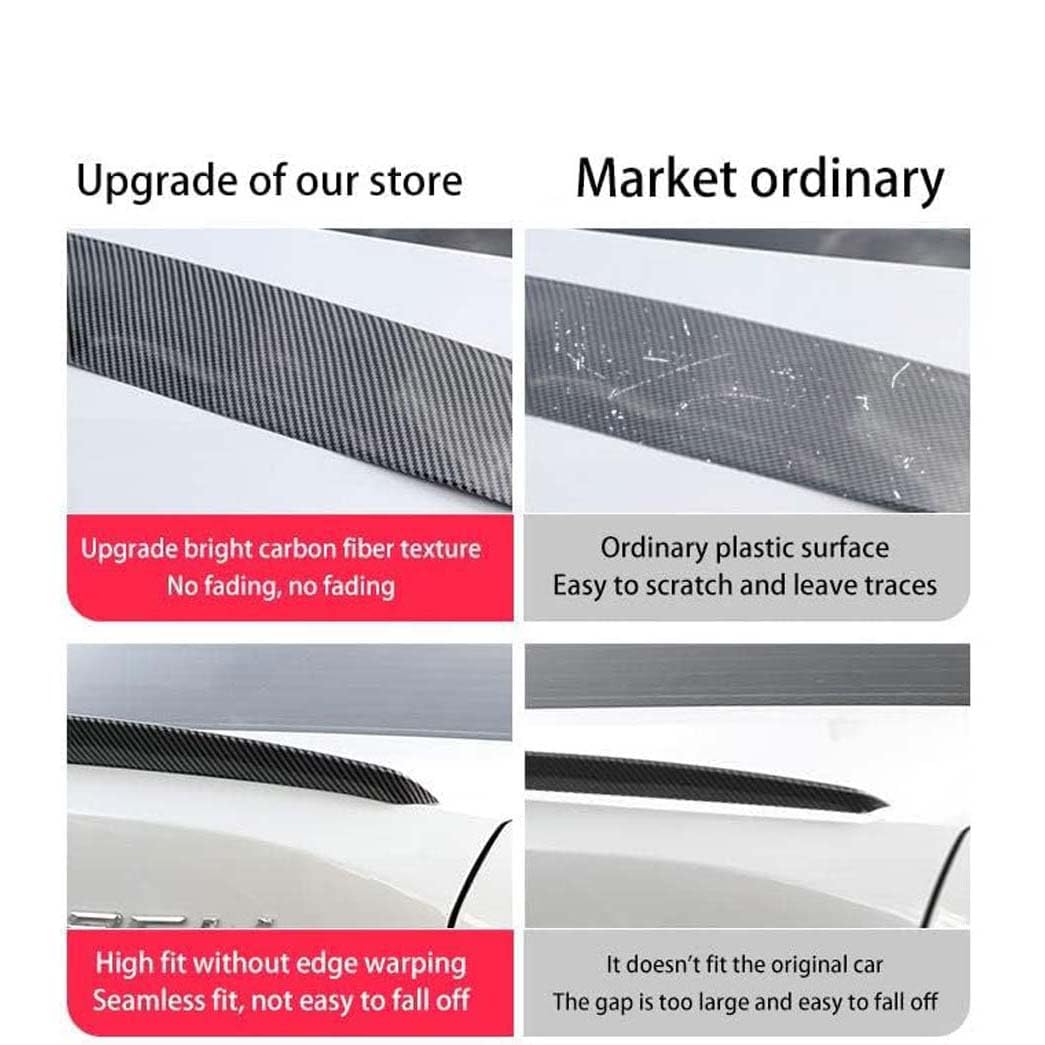 Spoiler bagażnika tylnego samochodu dla Nissan Note 2014 2015 2016,Płetwy rozdzielające spoiler dachu bagażnika, dyfuzor tylnego skrzydła,B Carbon Fiber Look