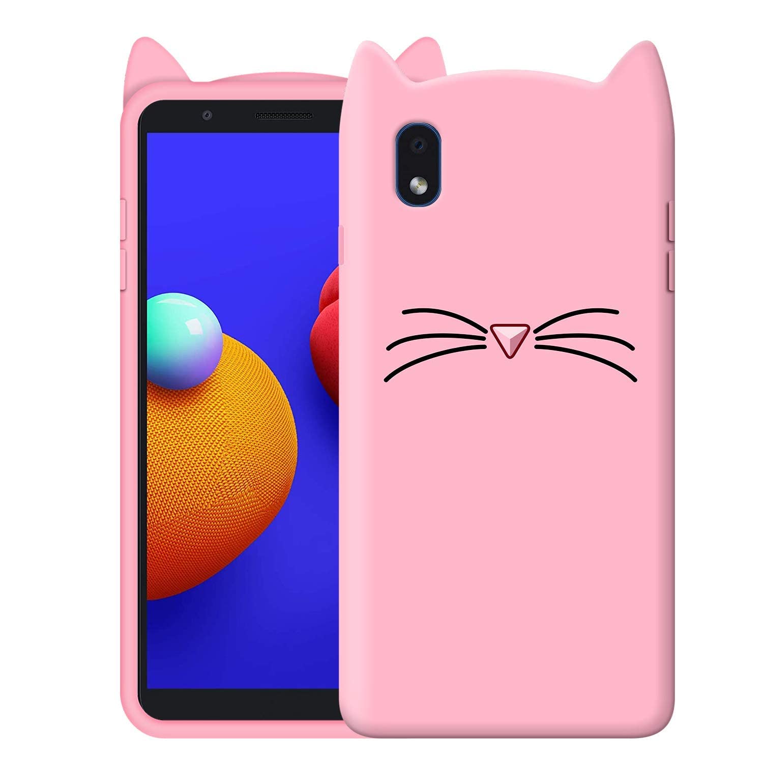 COVERBLACK Coloured 3D Cat Soft Silicone Girls Back Case Cover for Samsung Galaxy M01 Core - Baby Pink (B0CW6G2V8P) Amazon Price History, Amazon Price Tracker