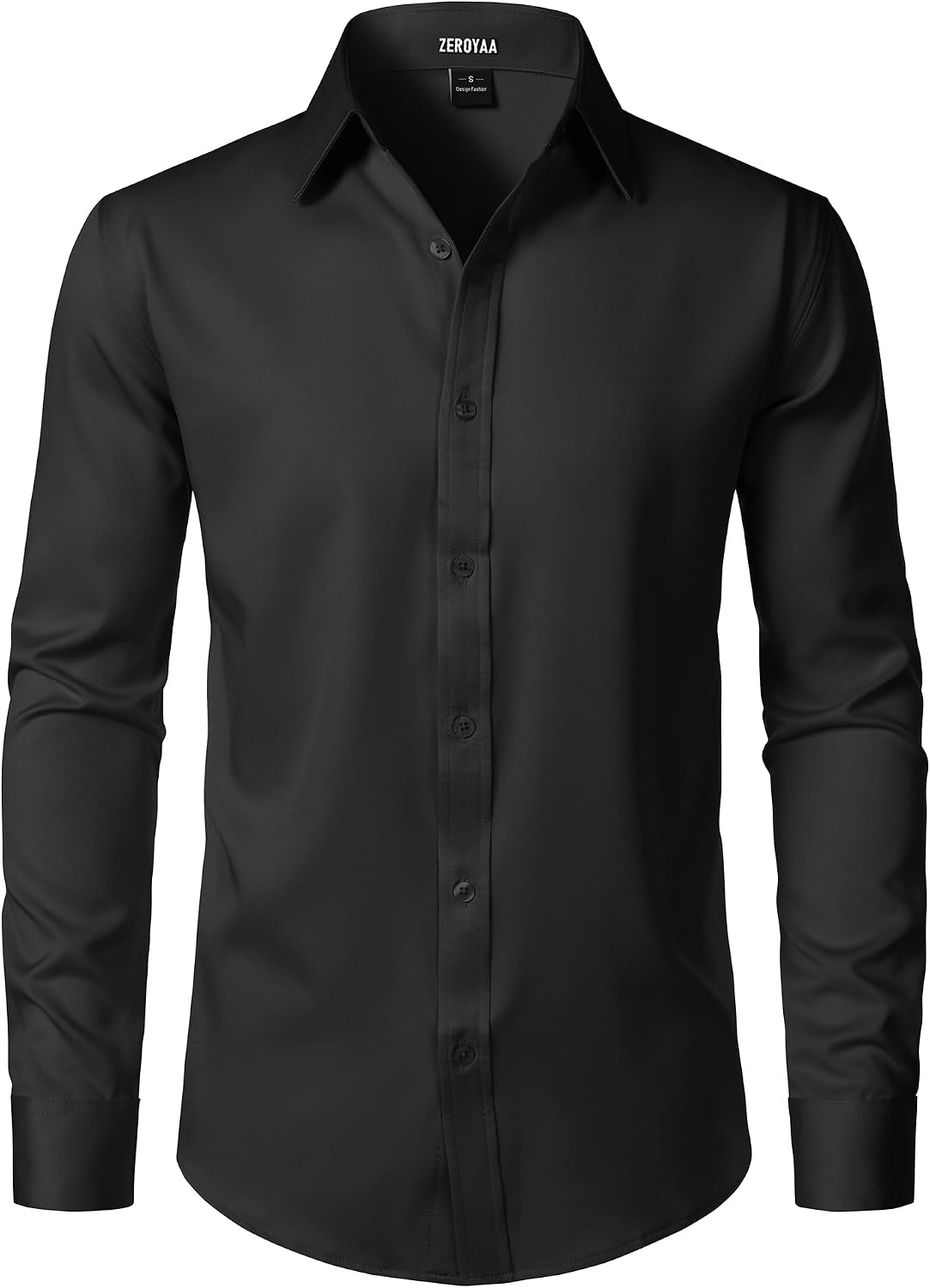ZEROYAA Men’s Wrinkle Free Long Sleeve Dress Shirt Business Casual Modern Slim Fit Button Down Shirts for Wedding and Office