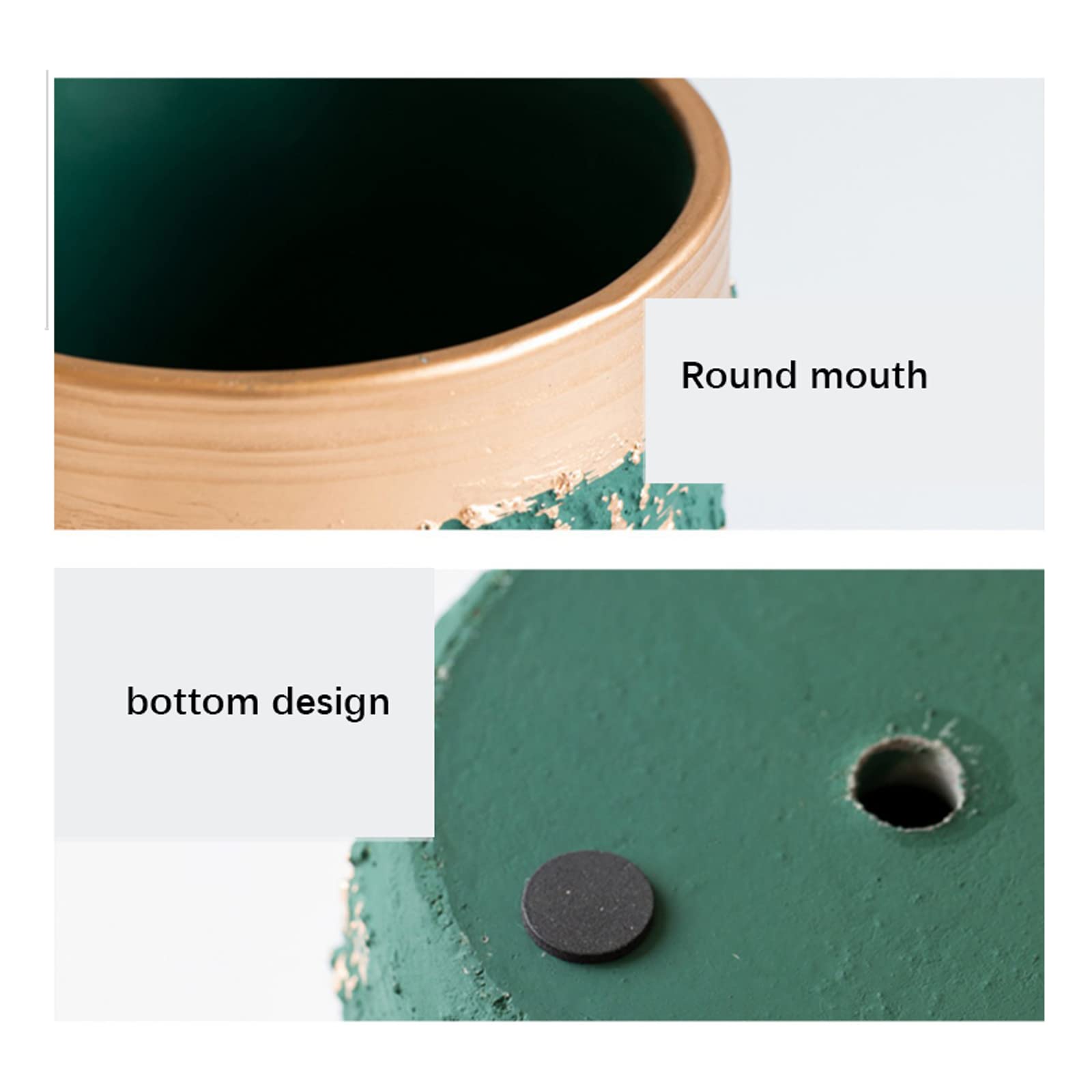 Vasi da Giardino Vasi per Piante in Cemento a Trama screziata, Moderno Vaso da Fiori cilindrico con Foro di drenaggio per Decorazioni per la casa e L'Ufficio, Matrimoni di Compleanno