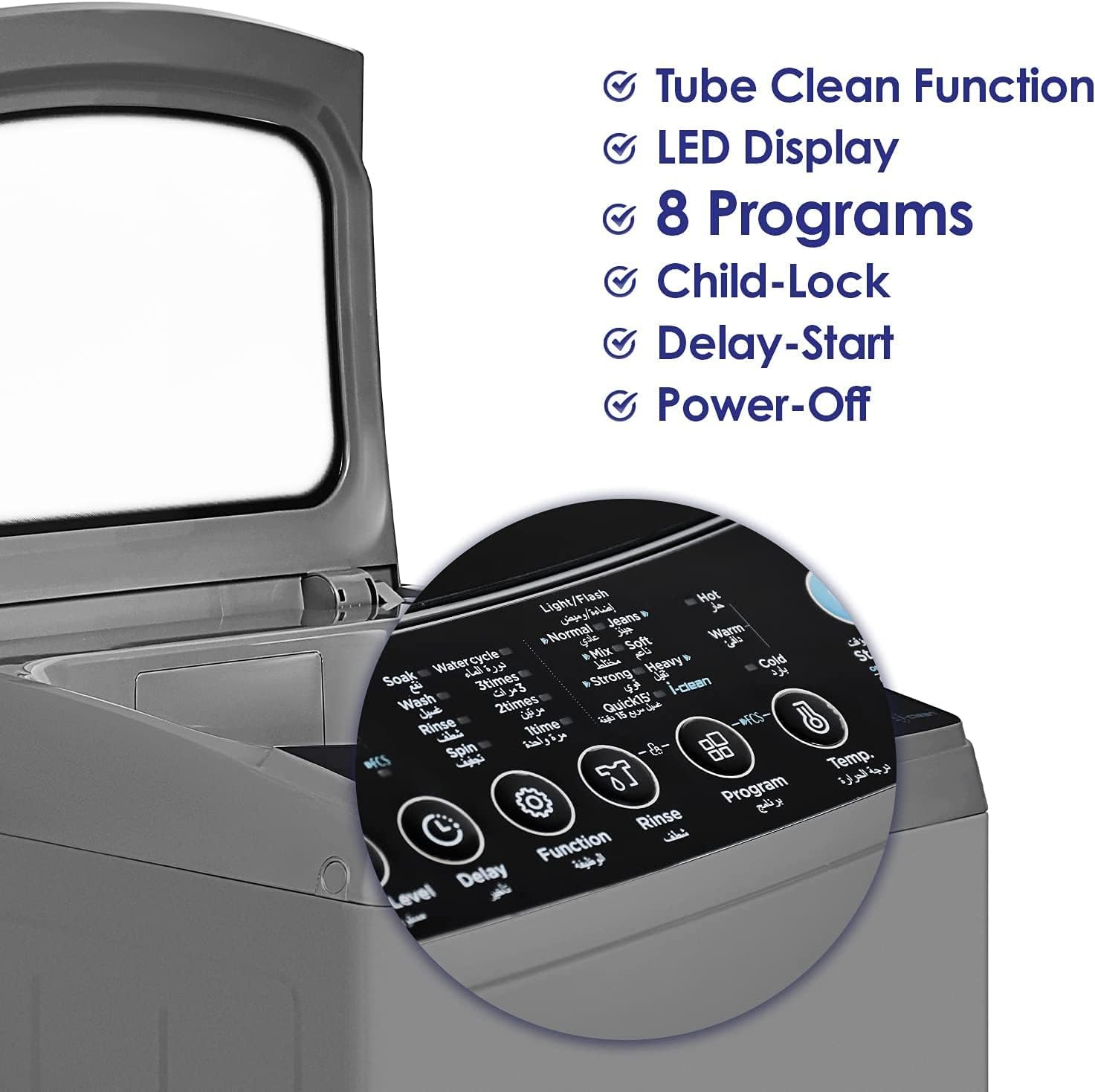 Front view of Super General Top Load Washing Machine