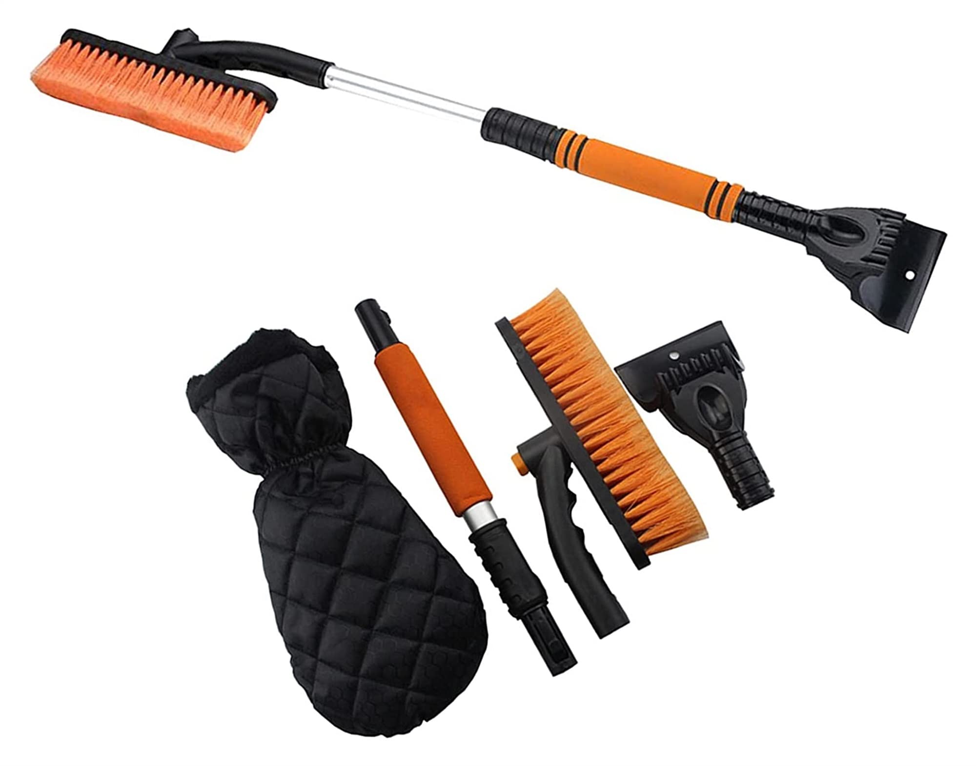 Voiture Scoer Grattoir Detagable Télescopique en Alliage D'aluminium Déneigeur Brosse Pelle À Glace pour Voiture SUV