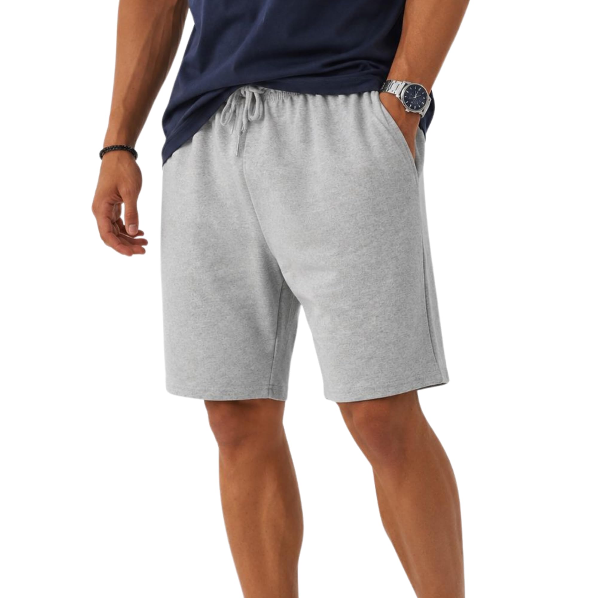 ROSS CAMP Sporthose Herren Kurz - Kurze Hosen Herren, Laufshorts Männer Sommer Baumwolle Jogginghose Fitnesshose Sport Sportshorts Bermuda Shorts Hose Trainingshose Tennishose