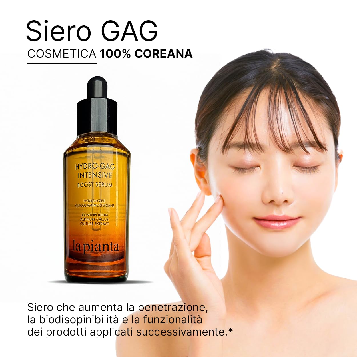 Siero Viso Cosmetica Coreana 50 ml | Booster di Idratazione e Azione Profonda | Cosmetico Antiage con Peptidi e Acidi Ialuronici | Siero Ricco di Acidi Ialuronici 100% Cosmetica Coreana