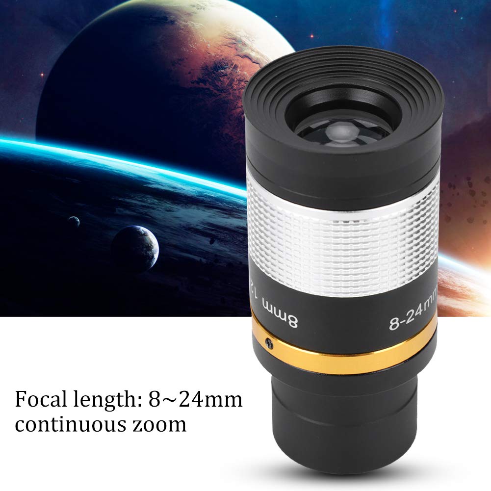 Topiky Oculare Zoom 8-24mm, telescopio Professionale oculare Obiettivo telescopio Ottico per l'astronomia Uso astronomico
