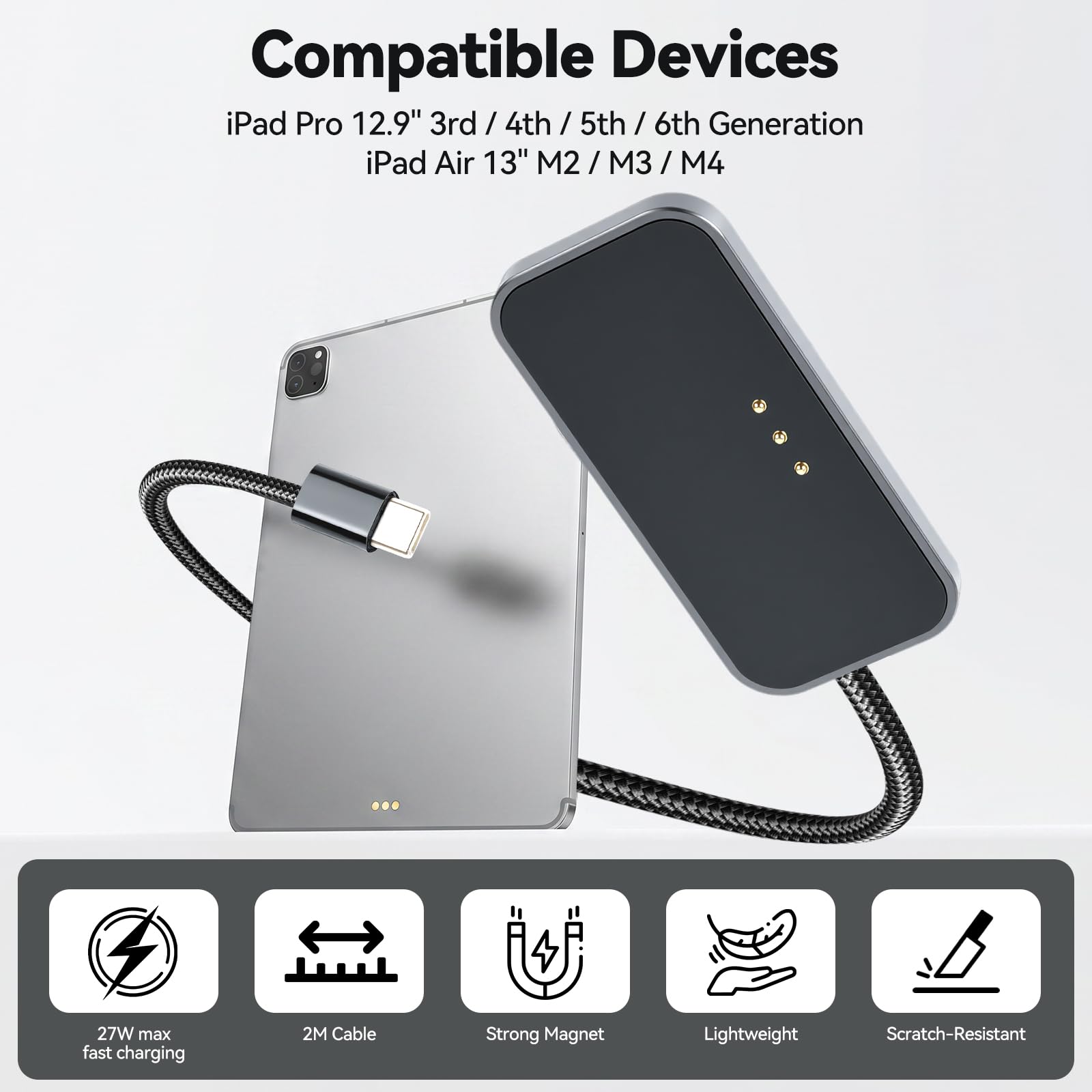 ELUTENG Chargeur sans fil magnétique, chargeur rapide sans fil 27 W pour