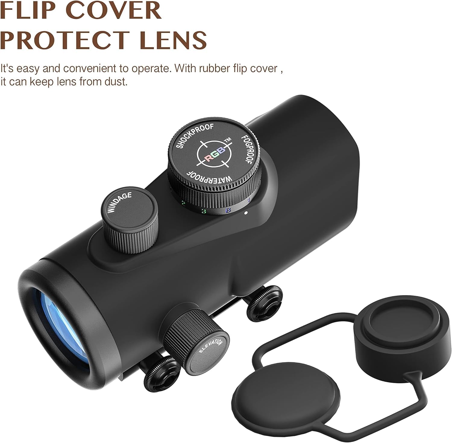 KinZon Viseur Point Rouge, Lunette de visée pour Carabine Optique 30mm Rouge Vert, Réglages de luminosité avec 22mm/11mm Weaver Picatinny Rail Mount, Chasse Airsoft