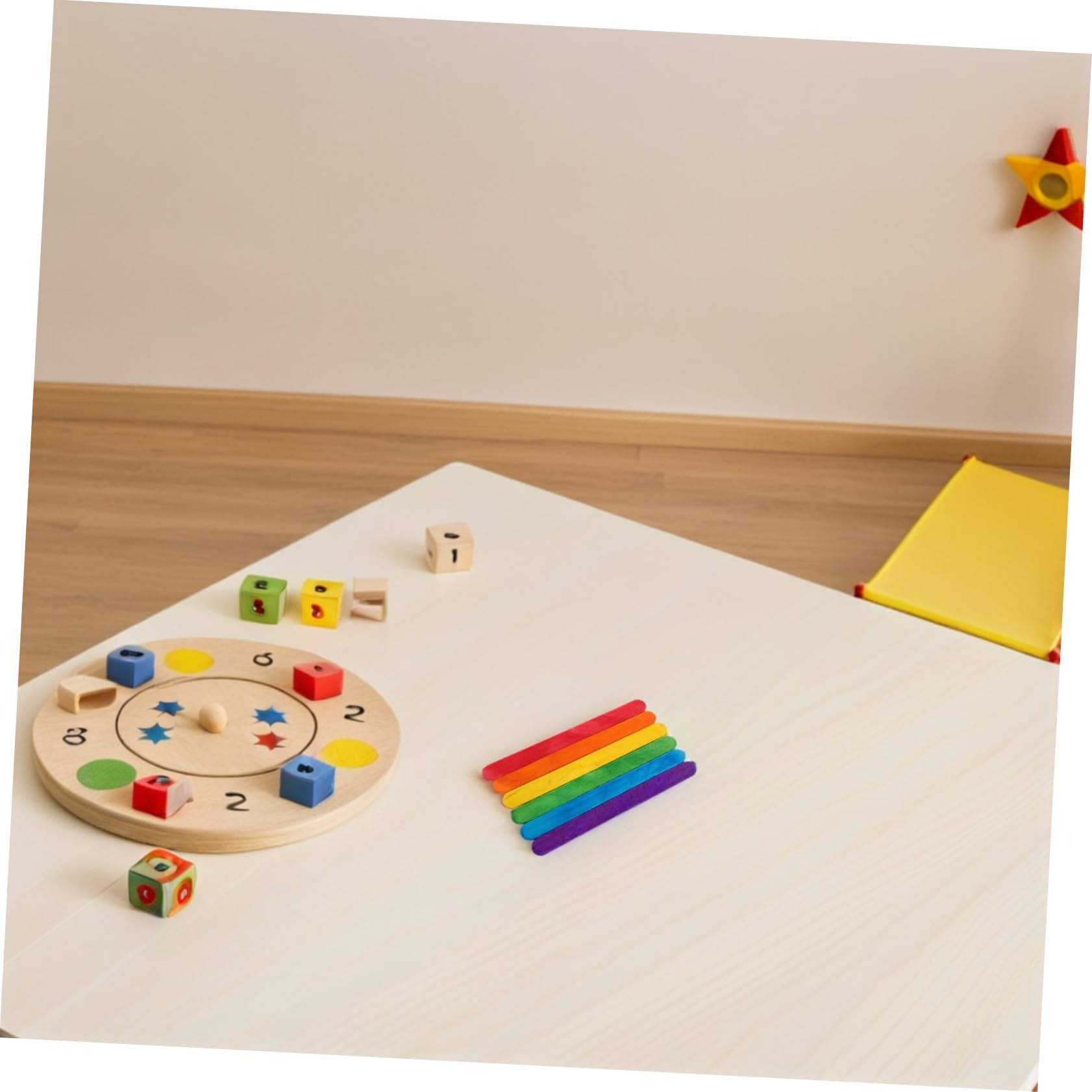 iplusmile 500 Palitos de Madera para Manualidades, Palos de Helado Reutilizables, Varillas para Arte y Cocina, Herramientas para Niños y Escuelas