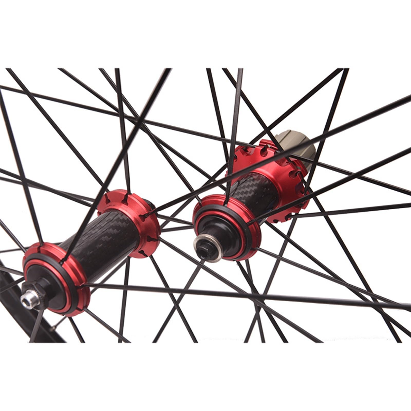 Juego de ruedas para bicicleta de carretera 700C con freno de llanta, buje de carbono, perfil de 40 mm, llantas de aleación de aluminio delanteras y traseras compatibles con 8/9/10/11 velocidades.