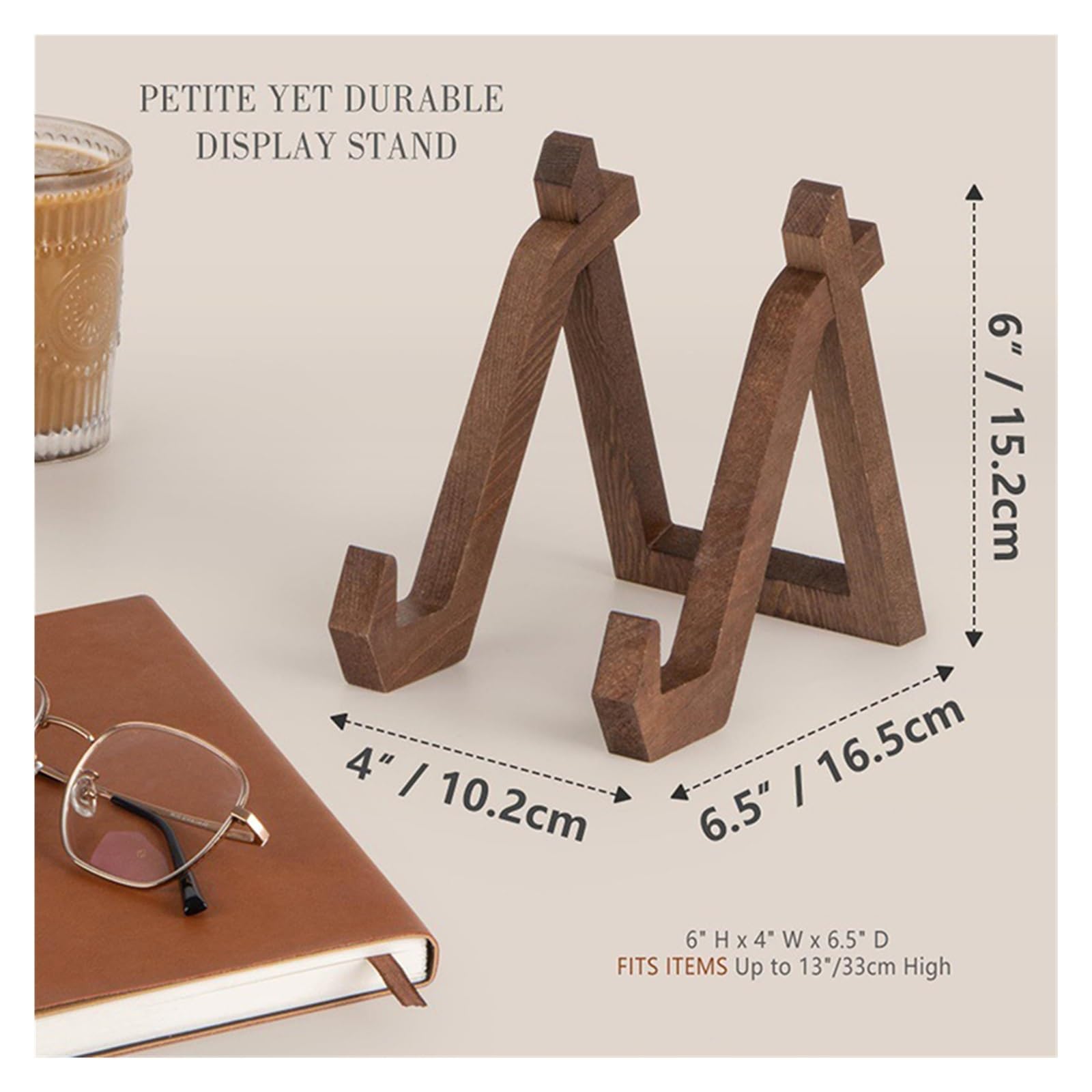 Atril Cocina Madera Maciza Vintage Estante de recetas de cocina de madera