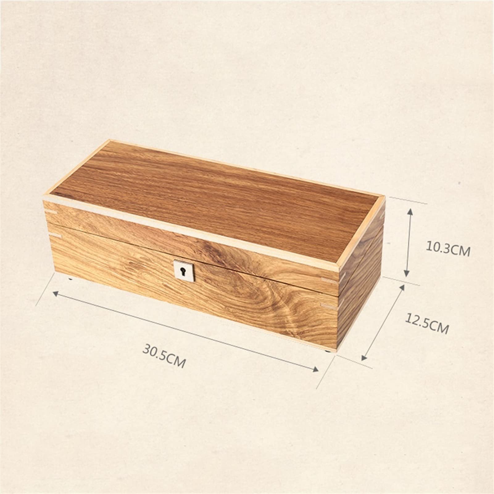 2 Layers Jewelry Storage Case Wooden Jewelry Box Jewelry Display Box with Lock Jewelry Organizer Jewelry Storage Box