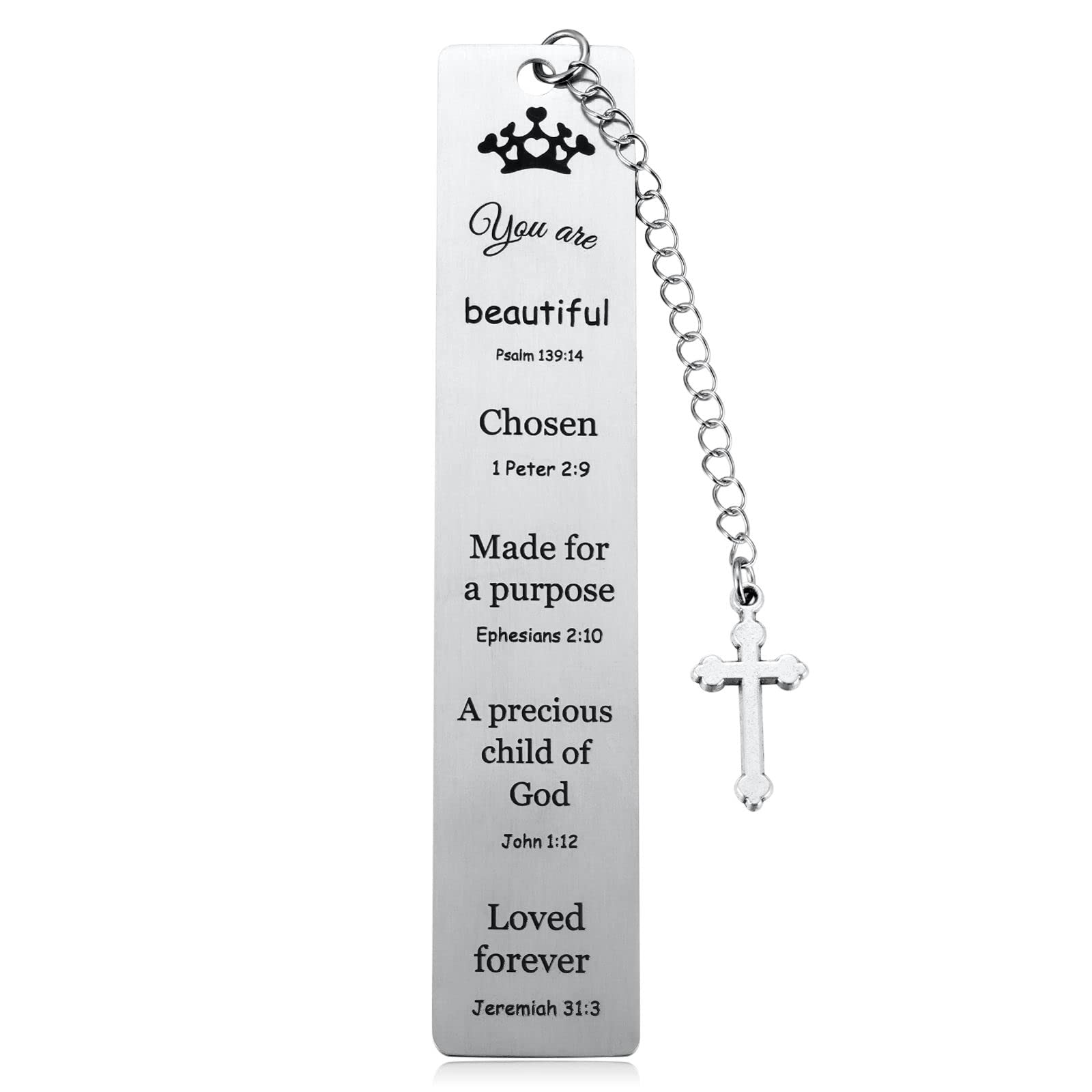 KvekstioInspirational Christian Bookmark Gifts for Women, Book Lovers Religious Bible Verse Bookmark for Daughter Girls, Baptism Religious Church Gifts