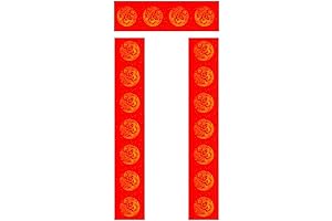 "Chinese New Year Couplets" - Premium Red Xuan Paper with Dragon and Phoenix Design