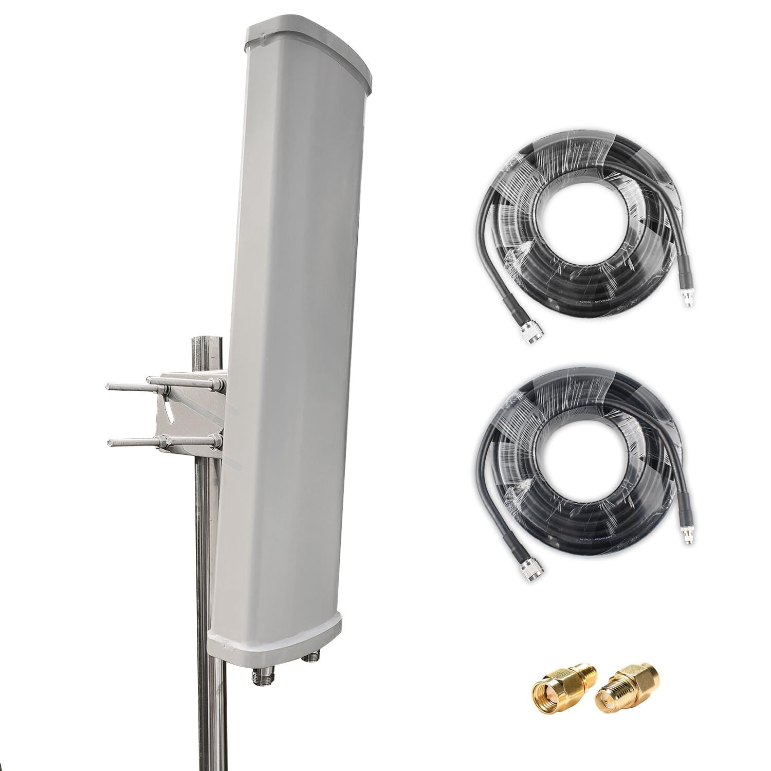 Zewnętrzna antena WiFi 2,4 GHz 2 x 2 wysokie wzmocnienie 14dBi do kierunkowego wzmacniacza przedłużającego dalekiego zasięgu ze złączem 4,9 m kabel rpsma SMA