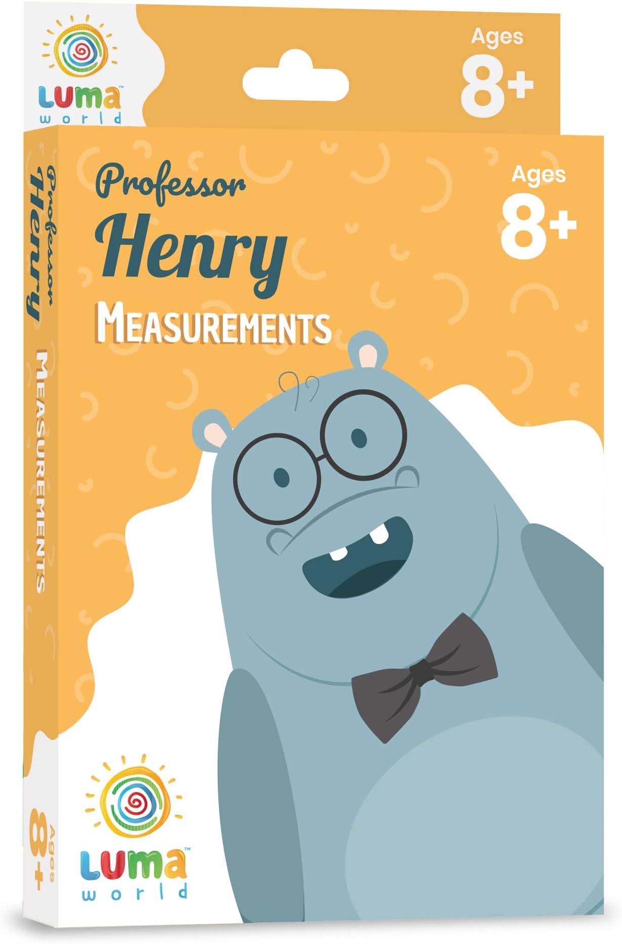 LUMA WORLD ADD LIFE TO LEARNINGLuma World Professor Henry Brain Games Math Flash Cards With A Spy Magic Glass For Ages 8+ Years To Learn Grade 3 Measurements & Units, Set Of 50 Cards For Mental Maths