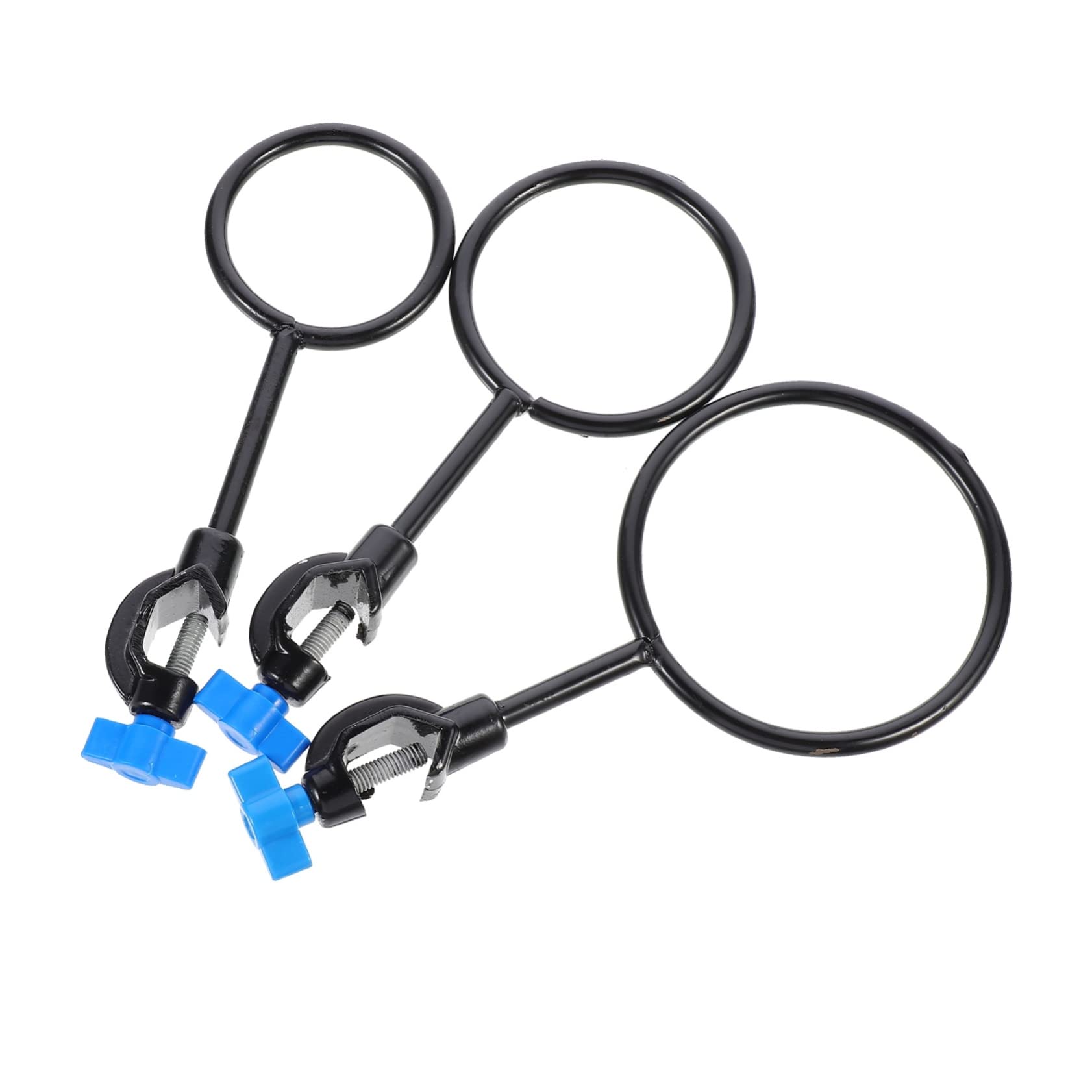 SOLUSTRE 3pcs Iron Stand Ring Metal Flask Lab Support Ring Labware Clamps Laboratory Grade Metalware Set Retort Clamp Support Ring Metal Support Rings Laboratory Rings Hoop Bottle Rack