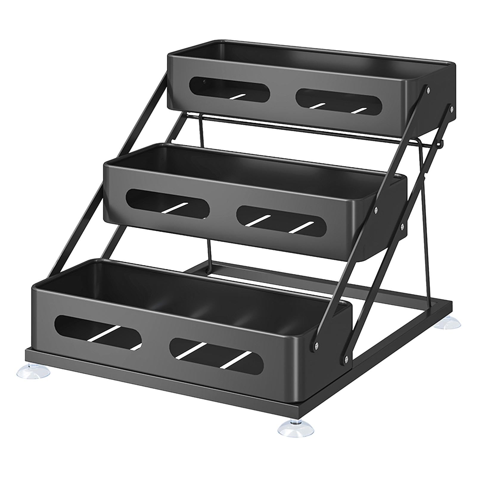 Organizador de condimentos | Organizador de condimentos de capas para despensa, organizadores de condimentos y almacenamiento, suministros de almacenamiento para el hogar para aceite, sal, salsa | Estante ajustable para condimentos, suministros de almacen