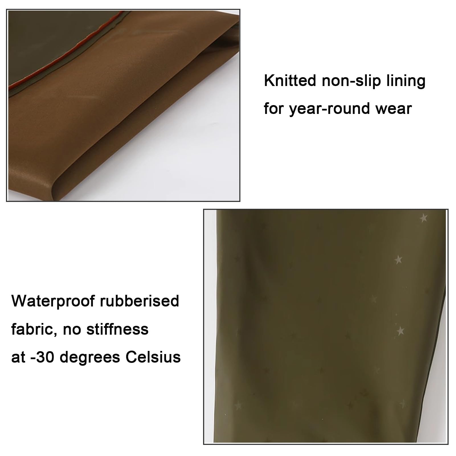 Wodoodporne wodery, Wodery wędkarskie, męskie, myśliwskie, do brodzenia, buty wędkarskie dla dorosłych, PVC i podeszwa Oxford, 60 cm/23,6 cala(11)