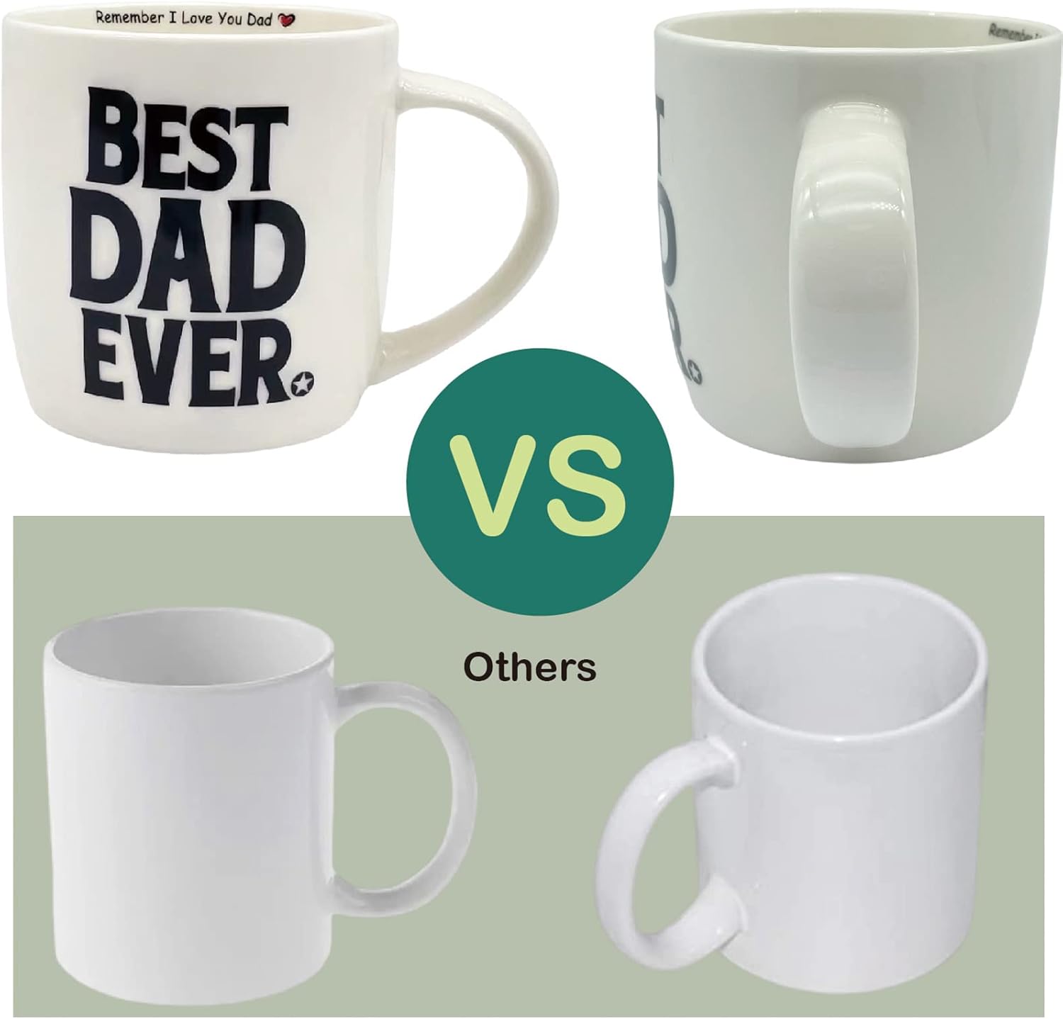 Best Dad Mug 12 Ounce Ceramic, Keychain Bottle Opener, Best Dad Ever Gift, I Love You Dad Coffee Mug, Father Day Gift, Gift for Father Birthday Thanksgiving Christmas - Image 5