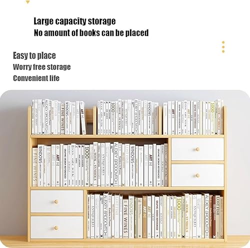 Miniatura 3 de Estantería de escritorio expandible, organizadores de escritorio, almacenamiento de suministros de oficina de madera con 1 cajón2 cajones4 cajones,